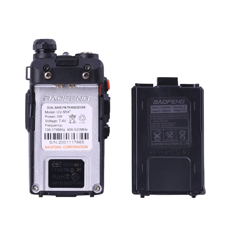 BAOFENG UV 5RA + двухдиапазонный UHF/VHF CB радио двухстороннее 1800 плюс портативная рация Ham