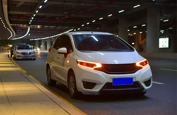 Светодиодные фары для Honda Fit 2014 2017 Автомобильные светодиодные двойные ксеноновые