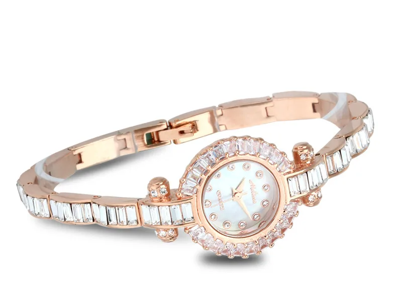 

Cool Ultra-thin Bracelet Watches Women Luxury Crystals Dress Wrist watch Elegant Lady MELISSA Jewelry Watch Montre Femme F8130