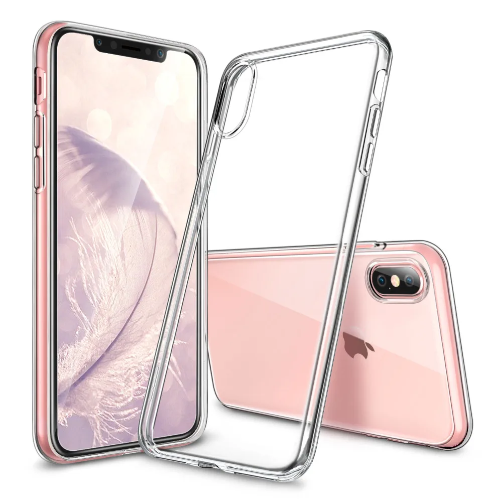 luxury Soft Bumper Silicone Gel TPU Clear Cover For iPhone XR XS Max 8 Plus 7 X iPhone8 6 6s Case protective Shell Armor coque | Мобильные