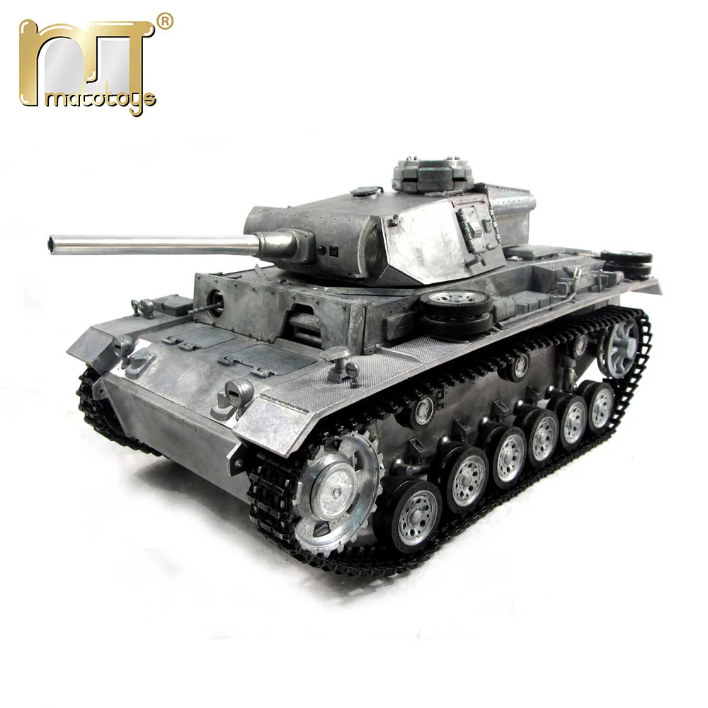 Мату 1 16 Завершить все полный Металл Немецкий Panzer III RC танк модель airsoft отдачи