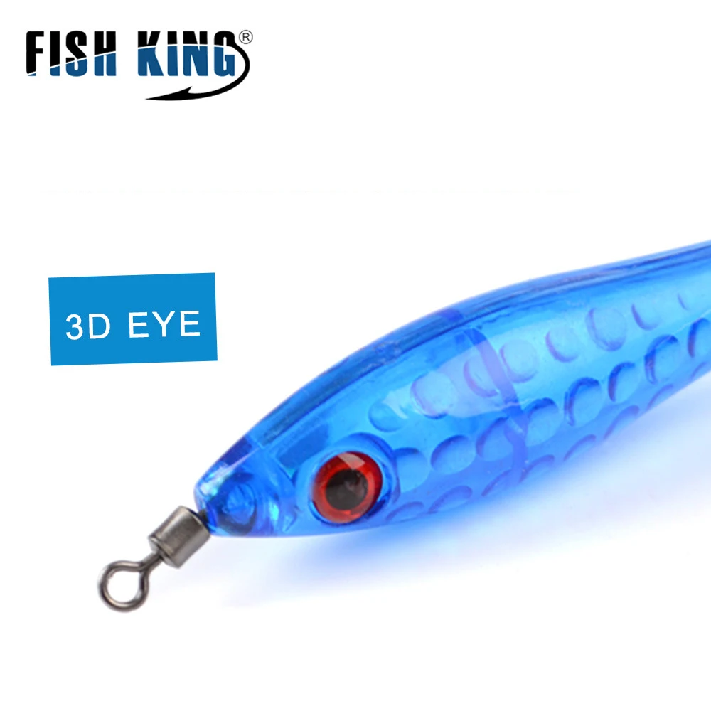 FISH KING 5 шт. 9 см/6 г Светящиеся древесные креветки приманка для кальмаров