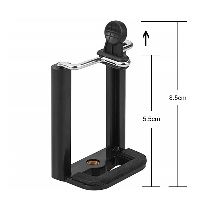 

Universal Black Phone Holder for Tripod Connection Mobile Phone Tripod Monopod Adaptor Clip Mount for iPhone X 8 7 6 plus