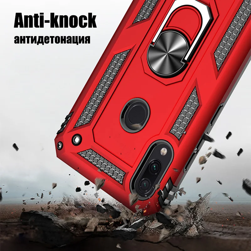 Чехол с кольцом для Xiaomi Mi 9 Redmi Note 7 чехол-подставка полной защитой мягкий чехол из