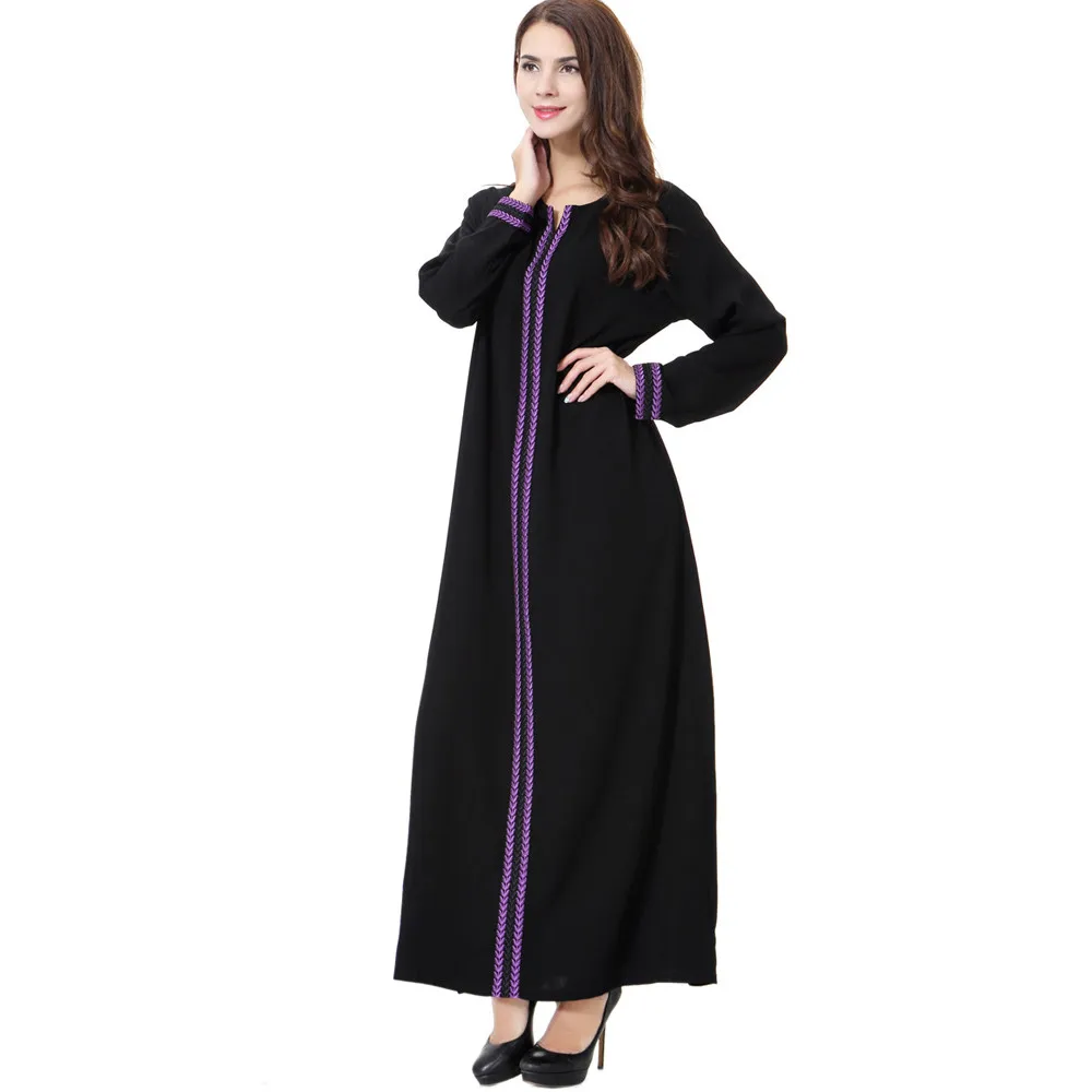 Женское Повседневное платье с длинным рукавом длинное винтажное модное в