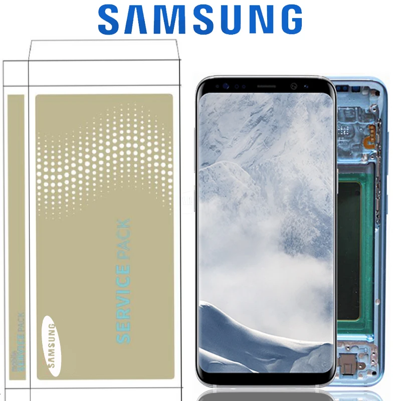 Сменный экран для samsung Galaxy S8 G950F G950U lcd S8 Plus G955 G955F, сенсорный дигитайзер в сборе