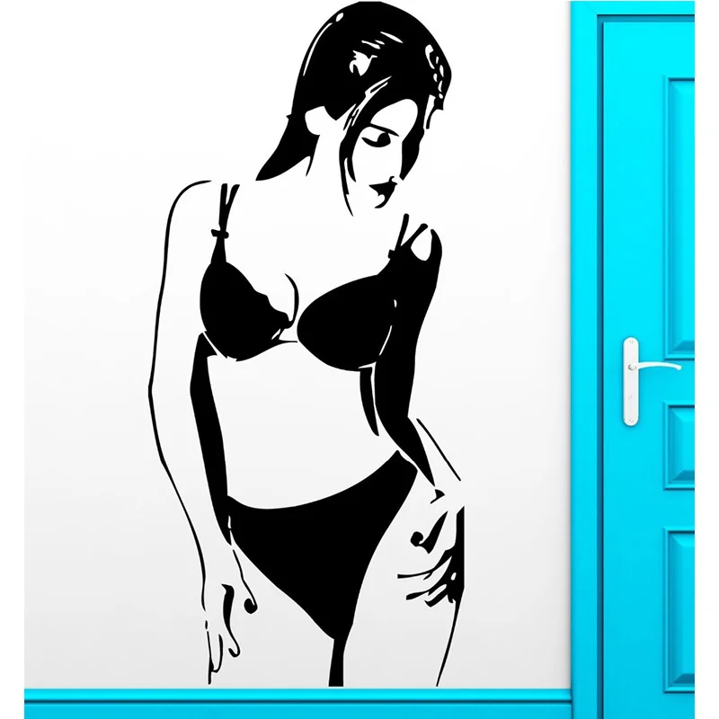 

Sexy Girl Sticker naked Decal Muurstickers Posters Vinyl Wall Decals Pegatina Quadro Parede Decor Mural