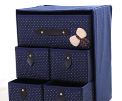 blue Защита окружающей среды, 5 комплектов, коробка для хранения нижнего белья в спальню, ящик для хранения, коробка для ювелирных изделий, складная коробка для хранения A10948 - Цвет: blue