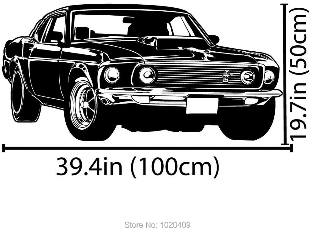 Shelby GT Ford Mustang мускул стикер на стену автомобиля DIY украшение для дома ПВХ обои для детской 3007