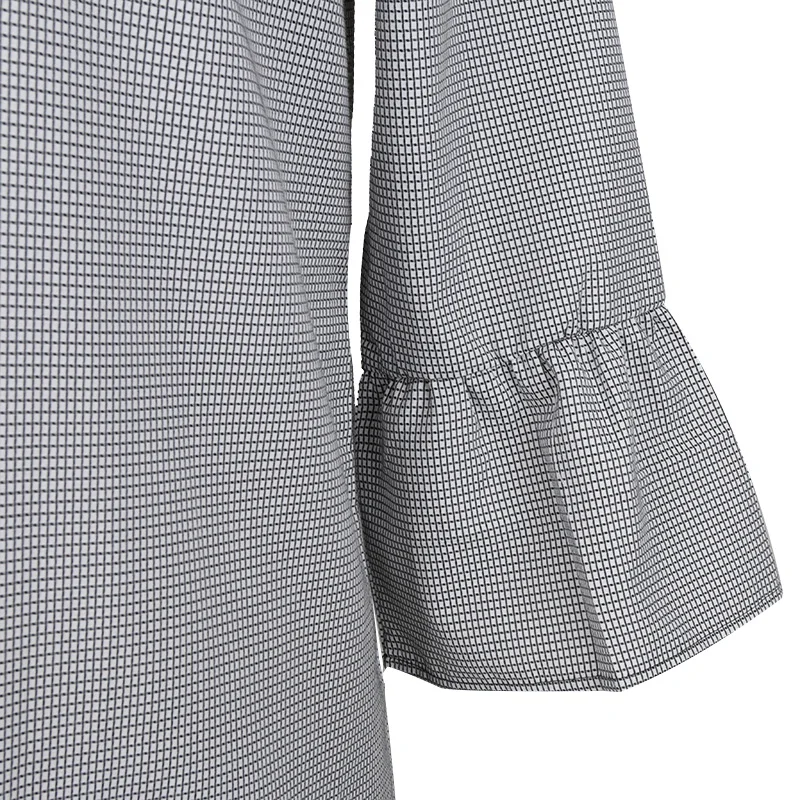 VWMYQ Plus Size Striped Dress Women Big Clothing Butterfly Long Sleeve O-Neck Large Sizes Casual Straight 4XL 5XL 6XL | Женская одежда