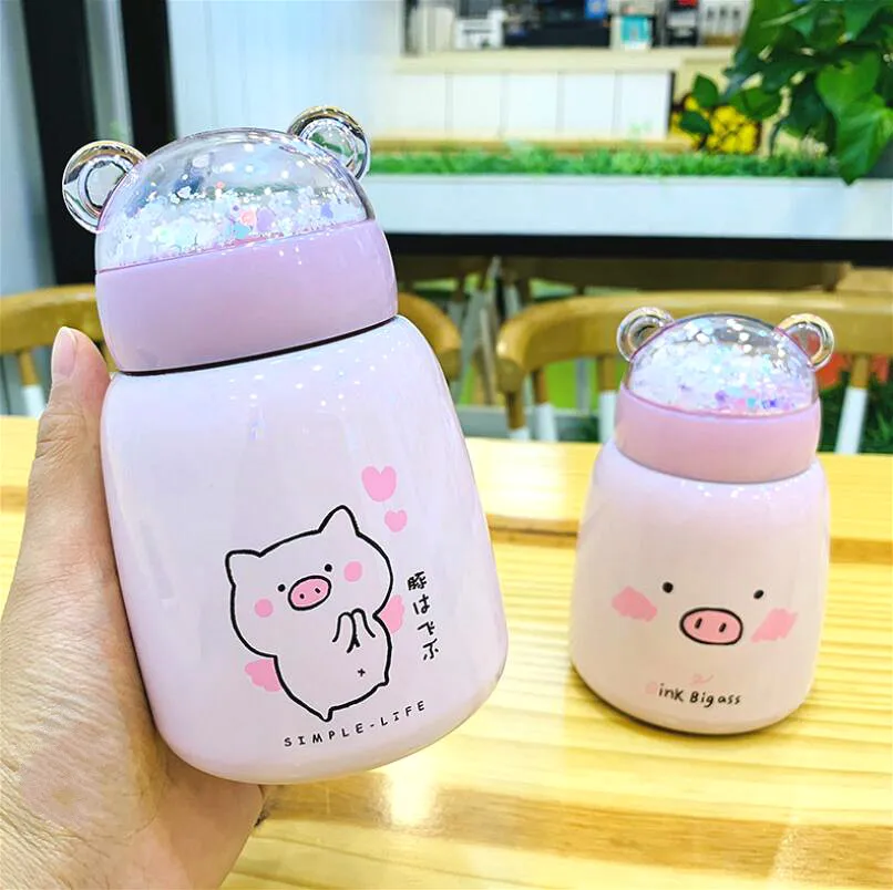 Милый поросенок из нержавеющей стали Изоляционные вакуумные термокружки