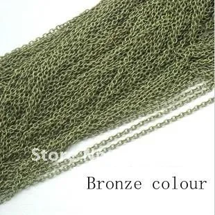 

Promotion!! 100M 3MM/W Vintage Bronze Metal Link Chains Jewelry Findings Necklace Components