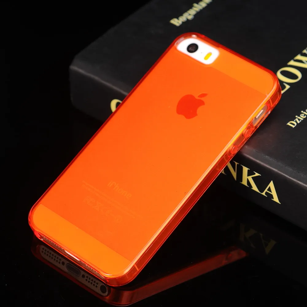 50pcs/lot For iPhone 5S Se Case Ultrathin Transparent Soft Silicone TPU Protective Cases SE 5 Phone Back Covers |