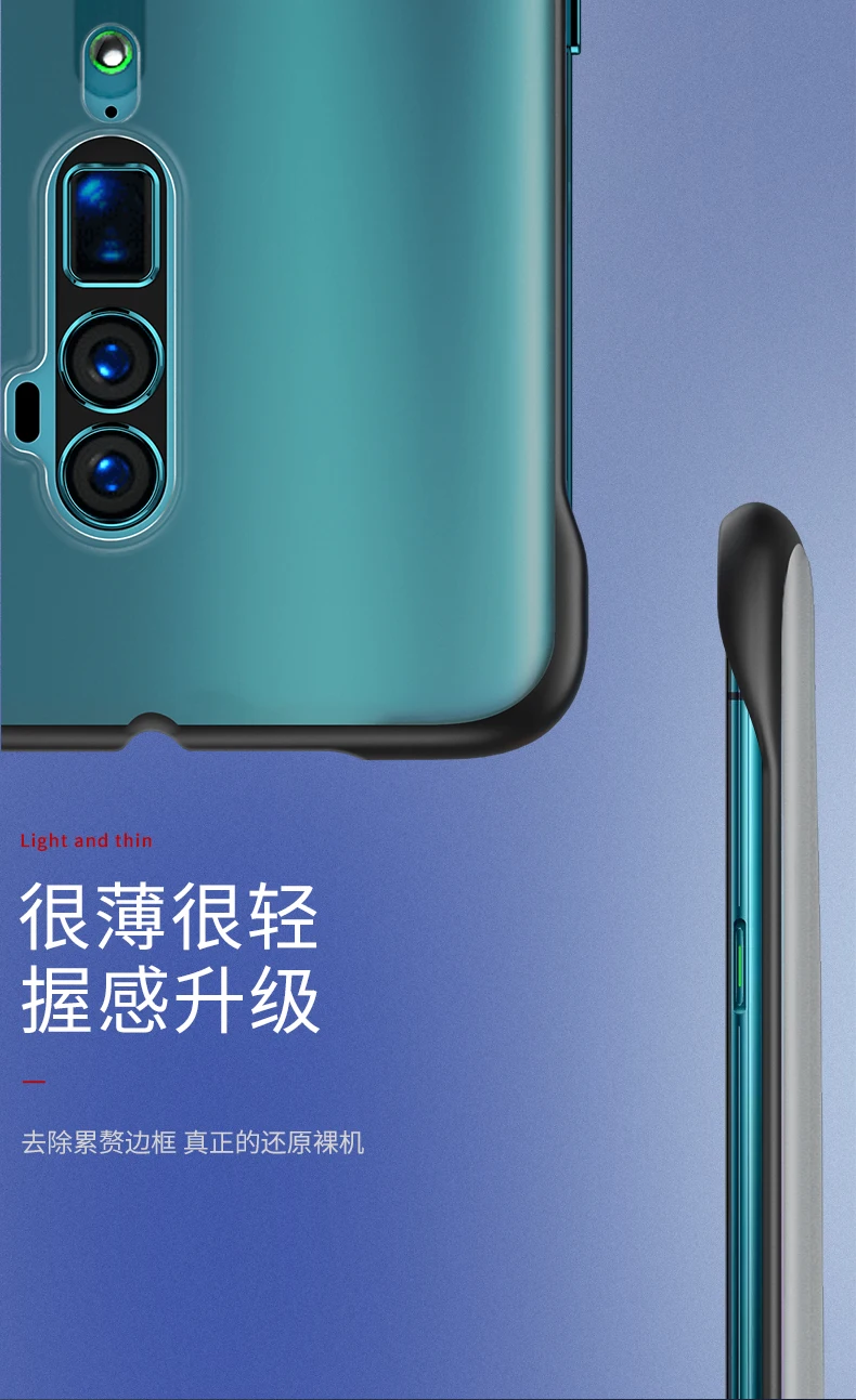 Для OPPO Reno 10x zoom чехол жесткий матовый прозрачный тонкий с кольцом защитный чехол на заднюю панель для OPPO Reno телефонный корпус