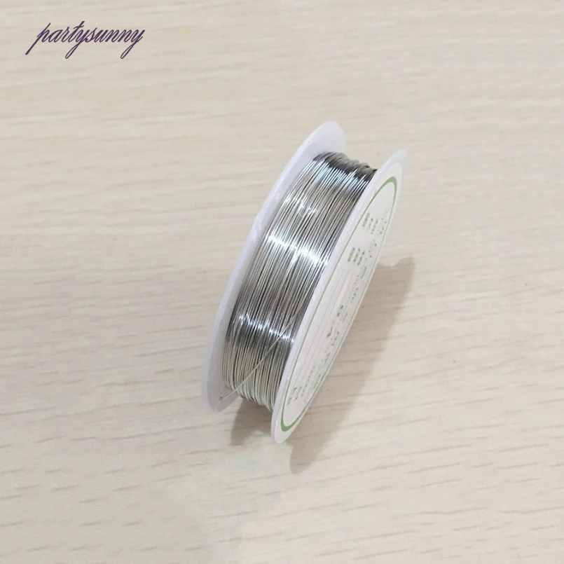 PF 0.2 до 1 мм рулон Золотой/Серебряный сплав меди провода для браслета ювелирных