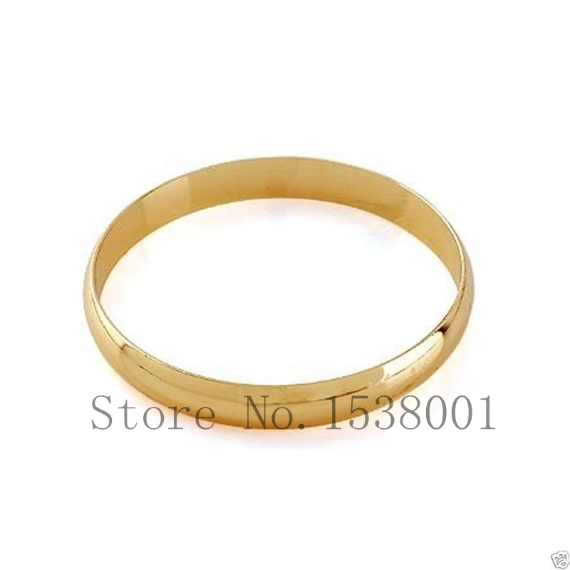 Гладкий Простой желтый золотистый женский браслет доступный 60 мм * 10 | Украшения и