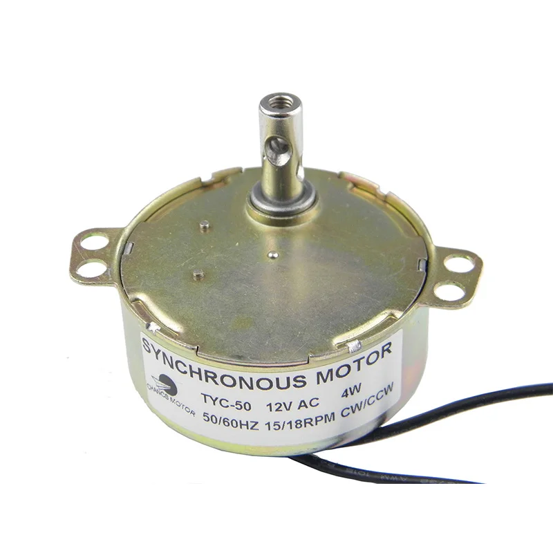 Синхронный Мотор CHANCS, электродвигатель переменного тока 12 В, 15-18 об/мин, CW/CCW, 4 Вт для рождественской елки
