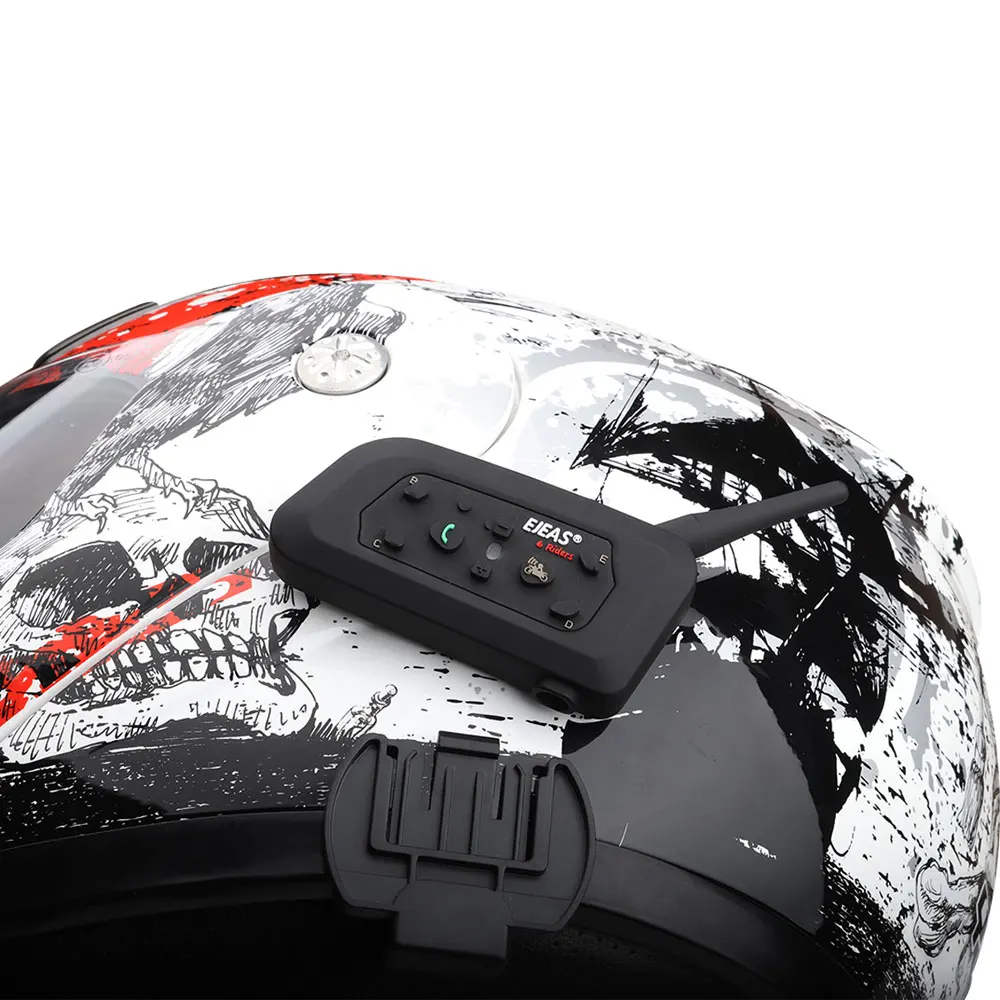 EJEAS 1200M V6 Pro мотоциклетная Bluetooth гарнитура для шлема 6 Riders Multi BT Interphone беспроводной