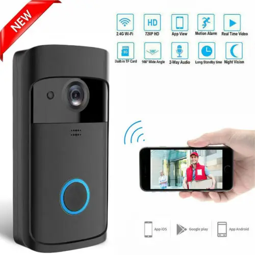 Умный WiFi дверной Звонок камера видео беспроводной удаленный звонок CCTV Chime