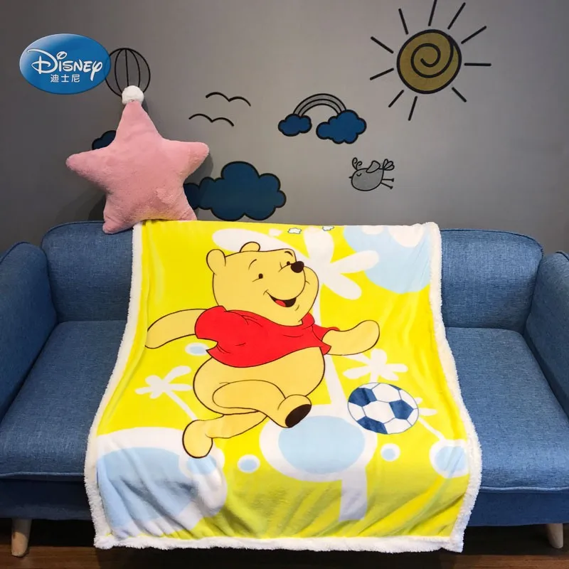 Disney с Винни-пухом для Микки и Минни Маус Мышь одеяла, покрывала шерпа одеяло на кровать/шпаргалки/диван 100*140 см Размеры для маленьких девочек и мальчиков, одежда для сна, подарок