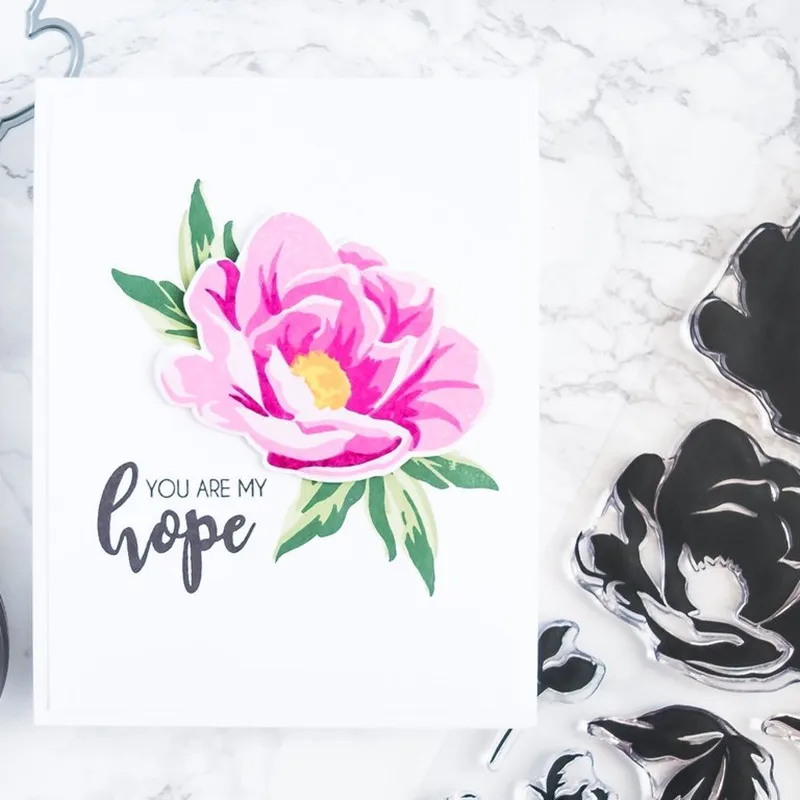Hope Flowers прозрачный силиконовый штамп/печать для скрапбукинга DIY/фото декоративная открытка для альбома изготовление четких штампов 6x8 дюймов