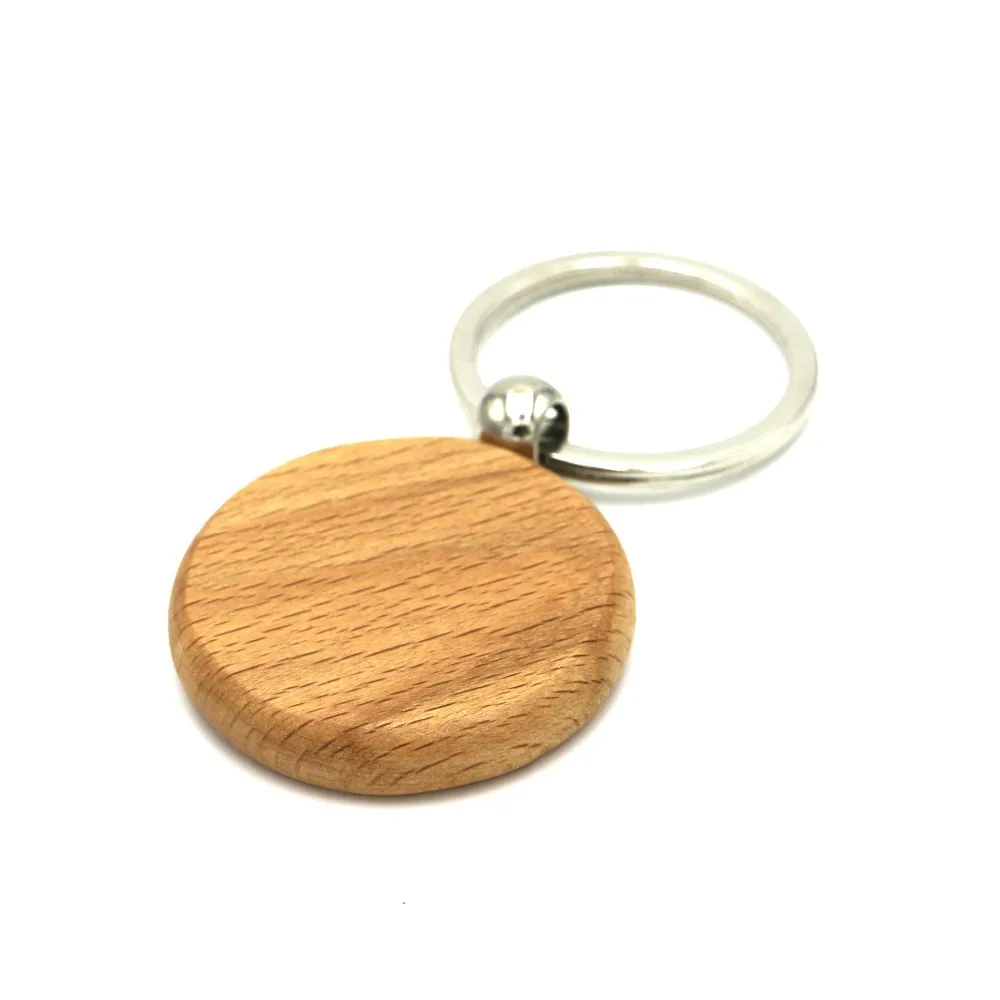 

100pcs New Fashion Blank Wooden DIY Keyring For Promotion / Birthday / Widding Gift