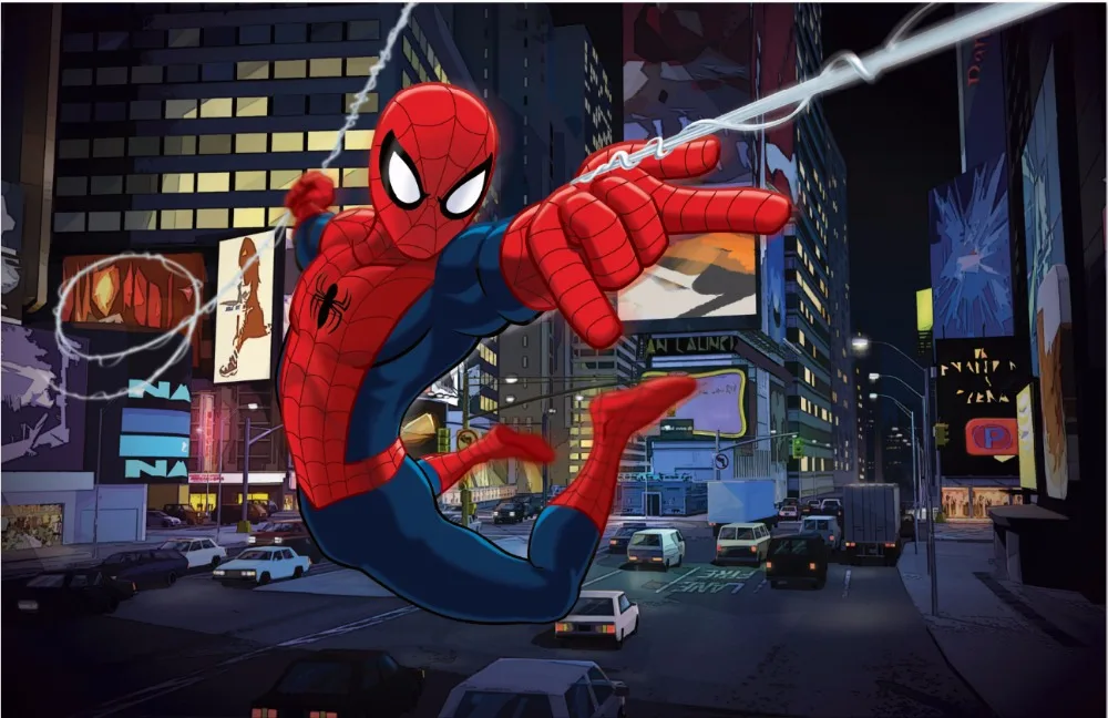 7x5FT Dark Night Street Mall Spiderman Spider Man Custom Photo Studio Background Backdrop Vinyl 220cm x 150cm | Электроника