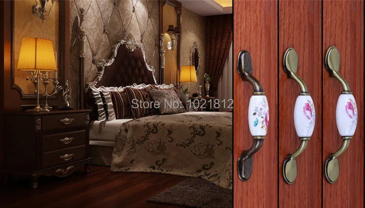 Тюльпан керамические ручки для шкафов шкаф ящиков комода Кухня керамический