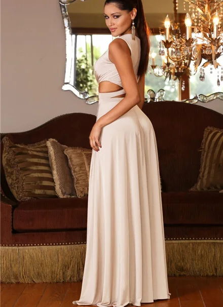 Сексуальное Кружевное облегающее Макси платье с глубоким V образным вырезом