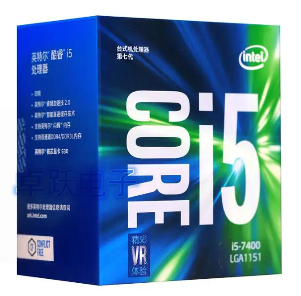 Процессор Intel Core i5 7 серии процессор I5 7400 I5-7400 в штучной упаковке процессор LGA 1151-land FC-LGA 14 нанометров четырехъядерный процессор