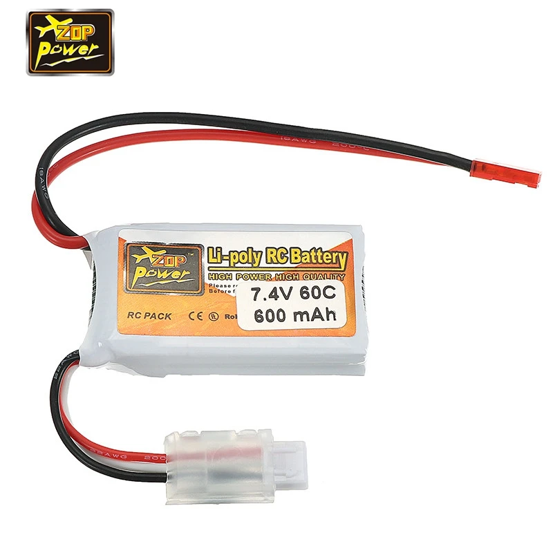2017 новые ZOP Мощность 7.4 В 600 мАч 60C 2 S Lipo Батарея JST Разъем для RC гоночный Drone quadcopter