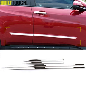 Для Honda HR-V HRV Vezel 2014 2015 2016 2017 2018 хромированная дверная боковая подкладка молдинг корпус обшивка защита для кромки полоса Стайлинг