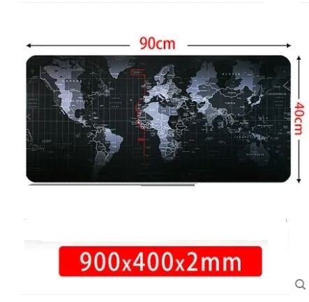 Большой игровой коврик для мыши WESAPPA 100x50/90x40 см XXL с фиксируемыми краями