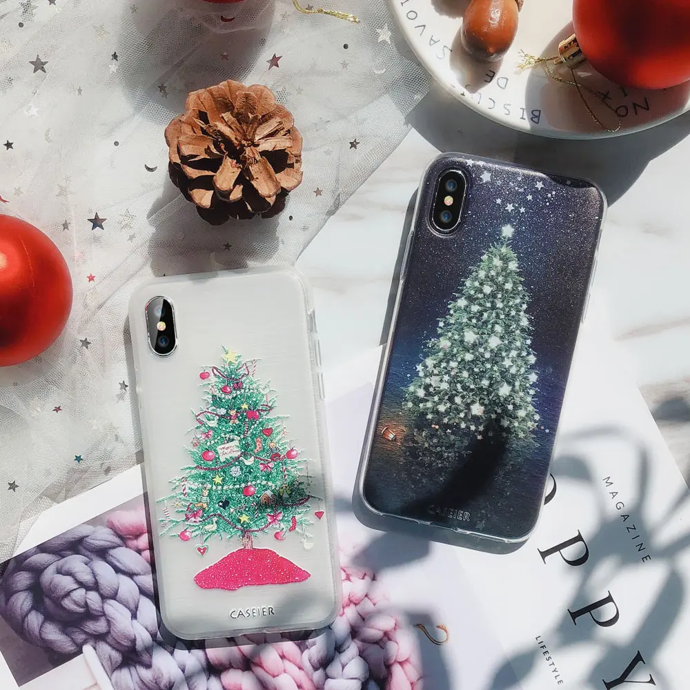 CASEIER новогодний чехол для Huawei P20 Pro P9 Mate 20 Lite P Smart 2019 телефона с рождественским