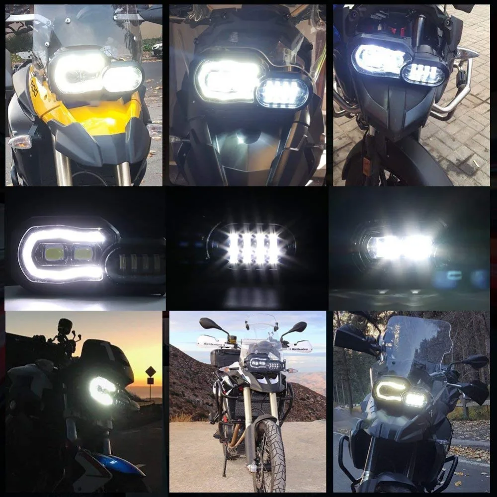 Светодио дный фар DRL Белый Amgel Eyes для BMW F650GS F700GS F800GS светодио F800R Мотоциклетные