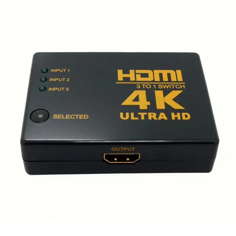 Мини 3 порта HDMI переключатель сплиттер порт для HDTV 1080P Vedio в 1 выход hdmi адаптер HD DVD