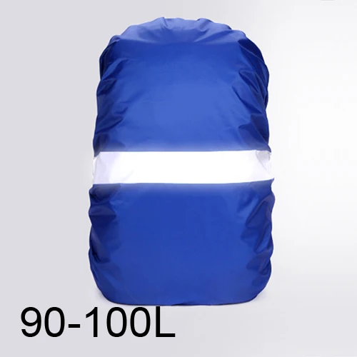 Blue Дождевик рюкзак светоотражающий 90L 95L 100L водонепроницаемый мешок камуфляж тактический Открытый Кемпинг Туризм Альпинизм пыль дождевик - Цвет: Blue