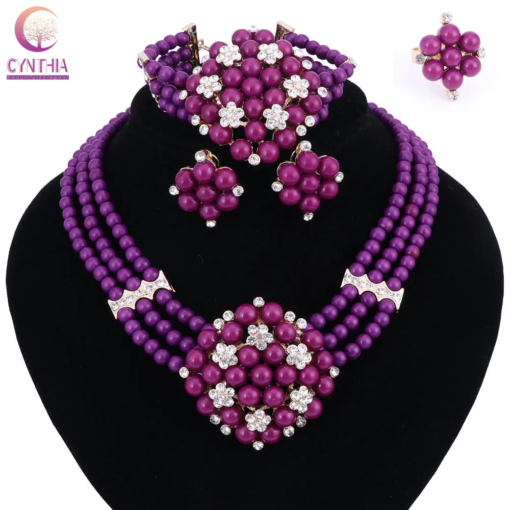 Подарок на Новый год ~ бусы чокер классические желтые фиолетовые жемчужные розы