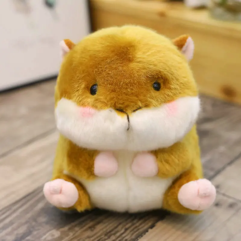 Brown hamster Круглая Панда Свинья Пингвин кролик чучела животные мультфильм жир круглой формы цыпленок милые длинные плюшевые куклы игрушки для детские игрушки - Цвет: Brown hamster