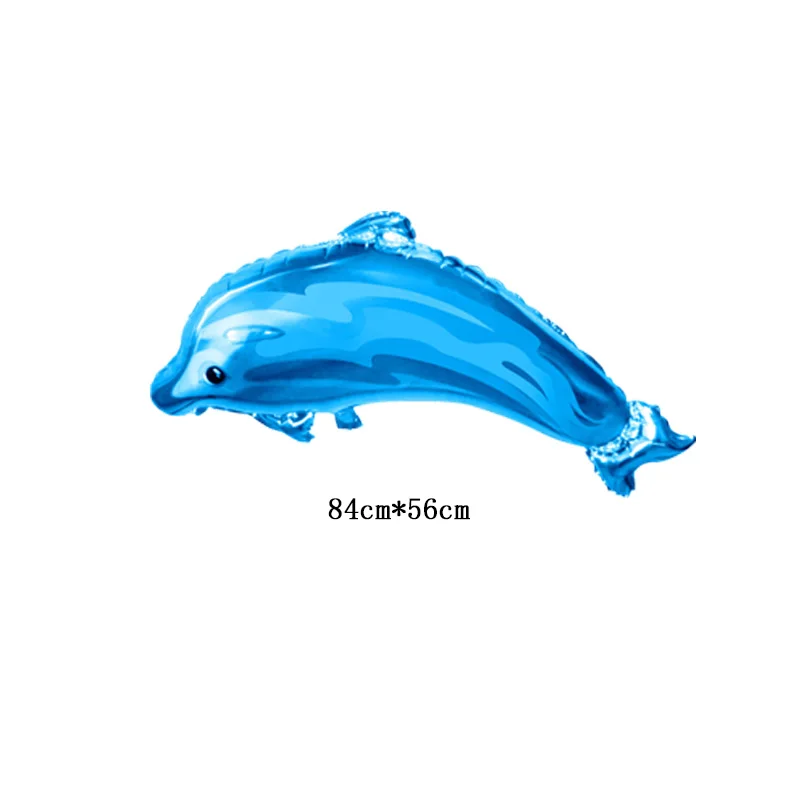 dolphin blue Shark Foil Balloons Latex Shark ballon Birthday party decorations kids Inflatable Toys Baby Shower Boys Fish Globos Shark Balls - Цвет: dolphin blue