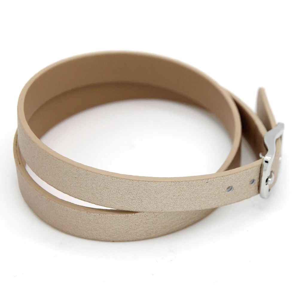 Keep C Microfiber Leather Bracelet Double Band 43cm Reversible Wrap fit Slide Charms SCB036 |