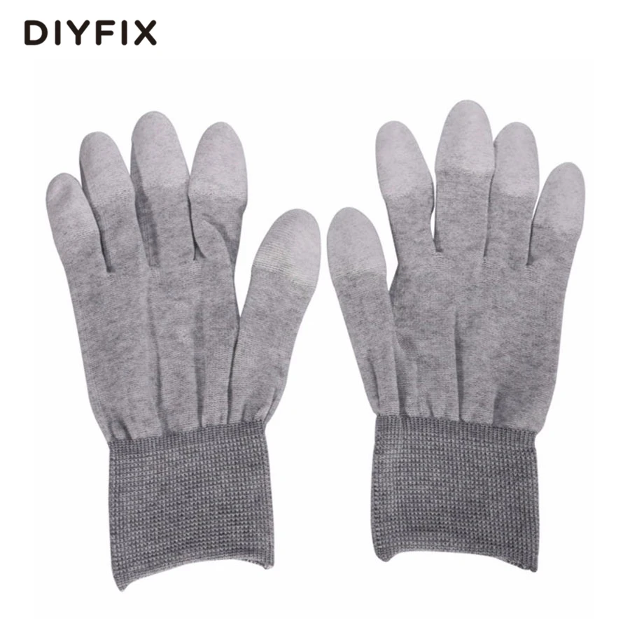 DIYFIX 1 пара безопасных антистатических перчаток из ПУ с покрытием для ремонта