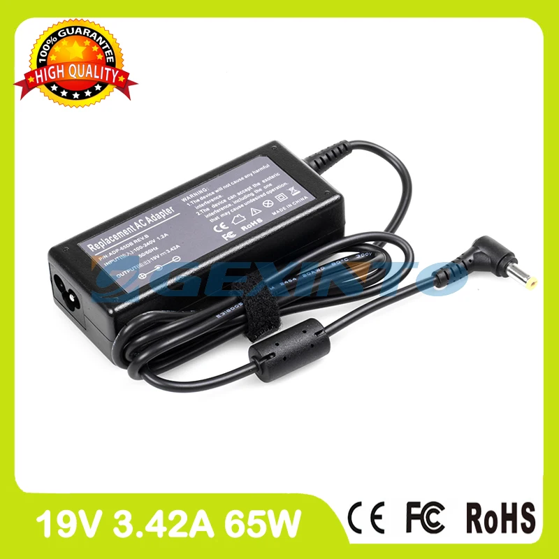 

19V 3.42A 65W зарядное устройство для ноутбука адаптер переменного тока NSW24624 для Acer TravelMate P243-M P243-MG P253 P253-E P253-M P253-MG P255