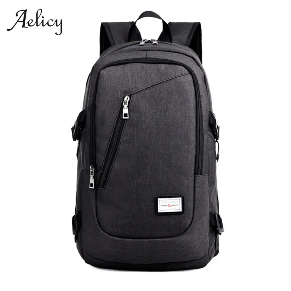 Рюкзак Aelicy для ноутбука с защитой от кражи usb портом зарядки унисекс отдыха