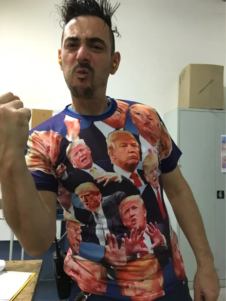 Футболка Горячая Трамп 3D Slim Fit брендовая одежда Повседневная Уличная Мужская футболки мода Дональд Трамп фитнес Джерси S-5XL