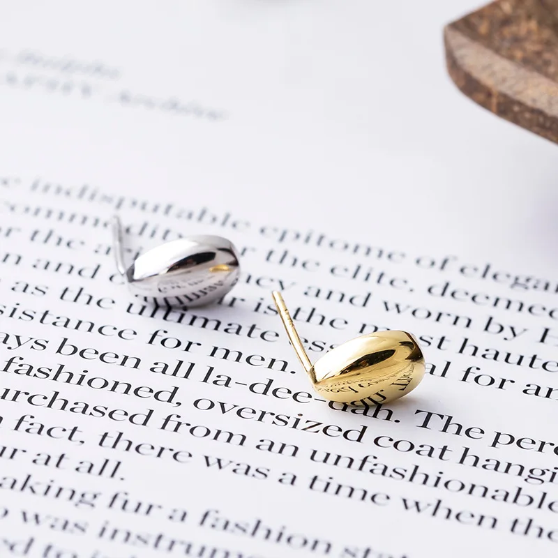 Серьги-гвоздики геометрической формы из серебра 100% пробы гипоаллергенные |