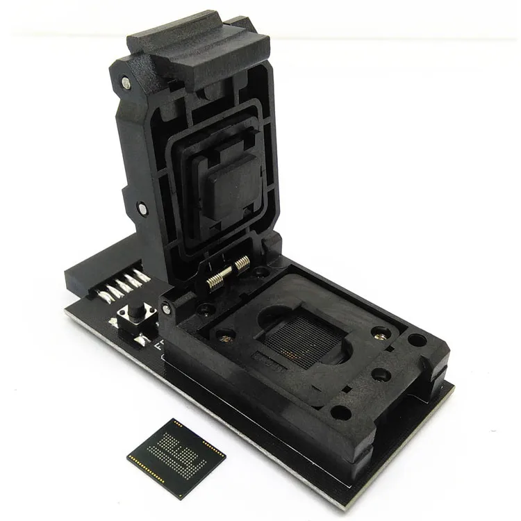 

eMMC153/169 Reader test socket to 20 Pins Clamshell Structure BGA153/169 Size12x16mm Pitch 0.5mm for smart phone data recovery