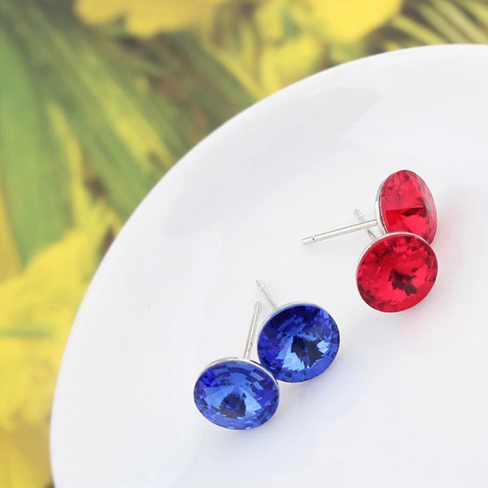 Malanda бренд Мода 2017 г. круглый Кристаллические серьги для Для женщин кристаллами