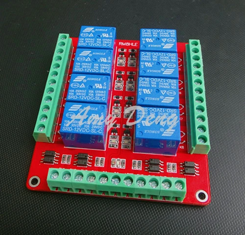 2 шт./лот 8-ходовой релейный модуль/оптопара/высокий уровень триггера/двойной PCB