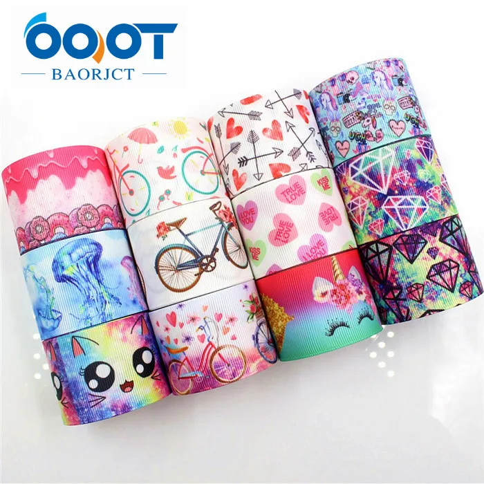 12 each one yards OOOT BAORJCT 183172 38 мм 10 ярдов Мультяшные ленты термотрансферные печатные корсажные Свадебные аксессуары ручной работы материал - Цвет: 12 each one yards